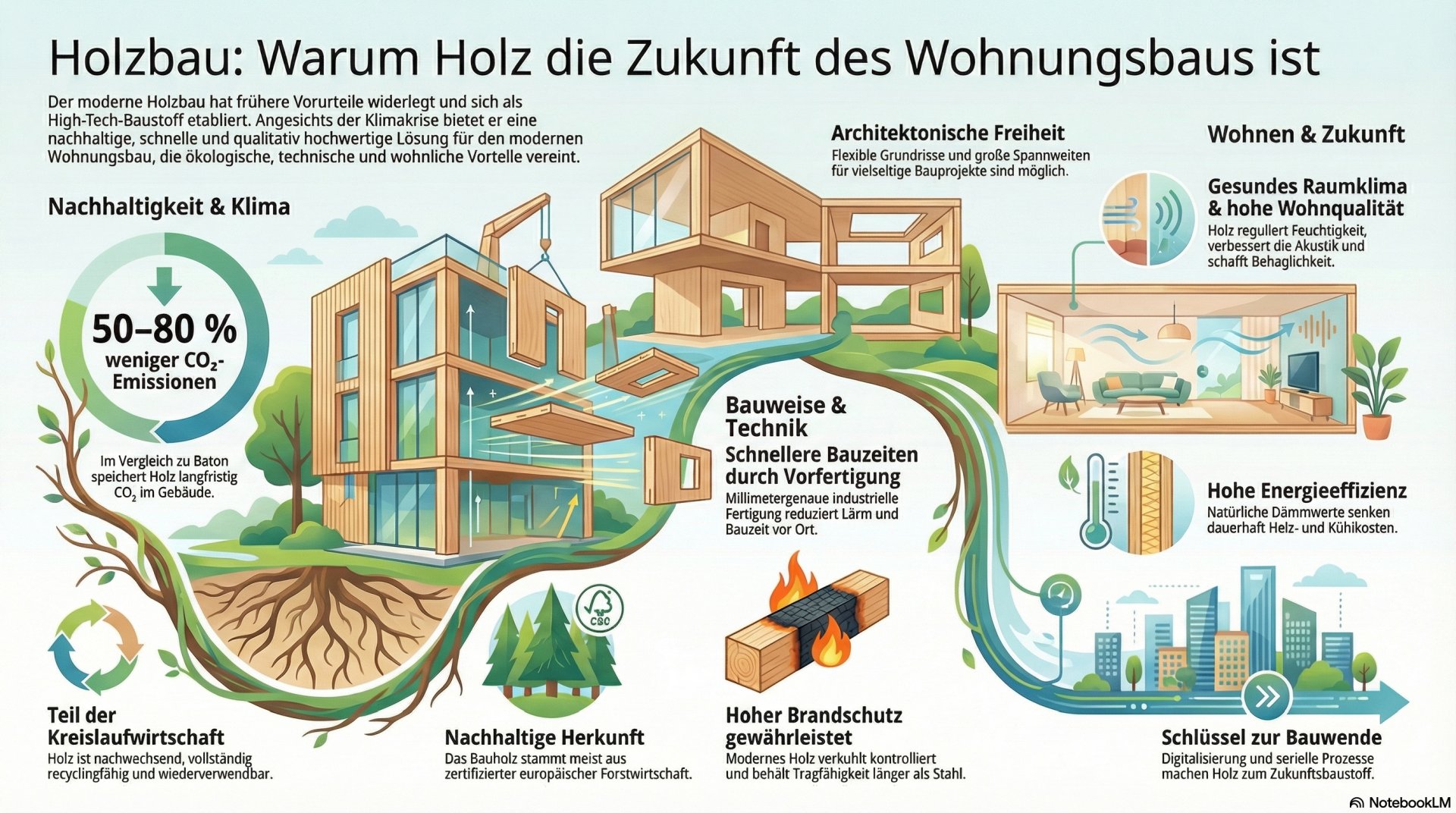 Holzbau: Warum Holz die Zukunft ist Wohnungsbaus ist