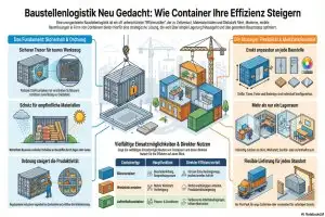 Baustellenlogistik neu gedacht: Wie mobile Raumlösungen den Bauprozess optimieren - Bild: BauKI / BAU.DE Baustellenlogistik neu gedacht: Wie mobile Raumlösungen den Bauprozess optimieren - Bild: BauKI / BAU.DE