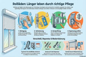 Rollläden richtig pflegen und warten: So bleiben sie jahrelang funktionsfähig - Bild: BauKI / BAU.DE Rollläden richtig pflegen und warten: So bleiben sie jahrelang funktionsfähig - Bild: BauKI / BAU.DE