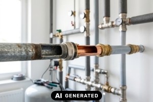 Kalkschutz für Rohrleitungen: Katalytische Verfahren im Vergleich - Bild: KI-generiert / BAU.DE Kalkschutz für Rohrleitungen: Katalytische Verfahren im Vergleich - Bild: KI-generiert / BAU.DE