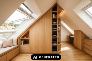 Maßanfertigung oder Standardmöbel: Wann sich Schreinerarbeit im Neubau und bei Sanierungen lohnt - Bild: KI-generiert / BAU.DE Maßanfertigung oder Standardmöbel: Wann sich Schreinerarbeit im Neubau und bei Sanierungen lohnt - Bild: KI-generiert / BAU.DE
