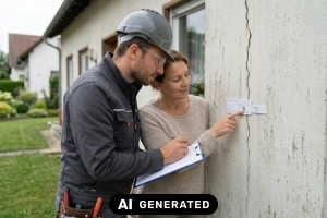 Rissmonitor: mechanisch, digital oder vernetzt - welche Messtechnik wann? - Bild: KI-generiert / BAU.DE Rissmonitor: mechanisch, digital oder vernetzt - welche Messtechnik wann? - Bild: KI-generiert / BAU.DE