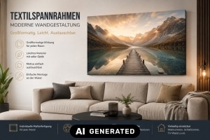 Wandgestaltung im Vergleich: Tapete, Bilderrahmen und textile Bildträger Wandgestaltung im Vergleich: Tapete, Bilderrahmen und textile Bildträger