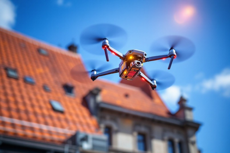 Drohnen werden zunehmend auf Baustellen eingesetzt, um Baufortschritte zu dokumentieren oder schwer zug&auml;ngliche Bereiche zu inspizieren