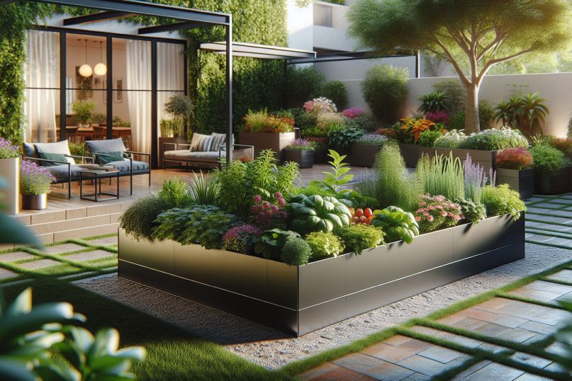 Pflanzideen aus Metall passen zu einer modernen, urbanen Architektur auf Terrassen und in G&auml;rten genauso wie zu rustikalen oder klassischen Gartengestaltungen