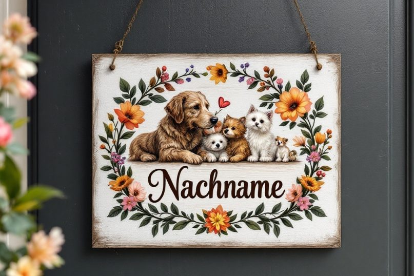 Ein individuelles Design macht Ihr T&uuml;rschild zu einem einzigartigen Blickfang mit Pers&ouml;nlichkeit.