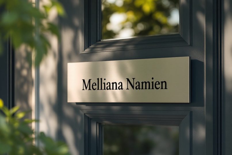 Ein stilvolles T&uuml;rschild sorgt f&uuml;r Orientierung und verleiht Ihrem Eigenheim eine pers&ouml;nliche Note.